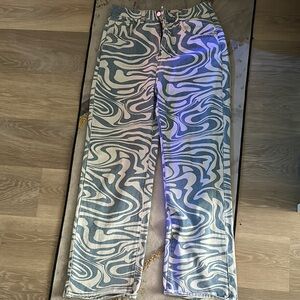 Swirl Patterned Jeans